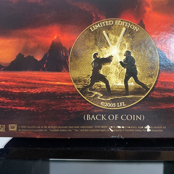 Star Wars Episode 3 Limited Edition Coin, 2", 2005 LFL, In Case, Darth Vader - Picture 3 of 6